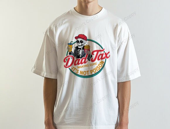 Dad Tax Skeleton PNG: Funny Dad Humor for Creative Projects