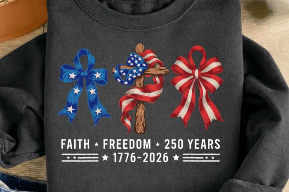 Faux Yarn Faith Freedom 250 Years Png: A Design Asset for Patriotic Crafters