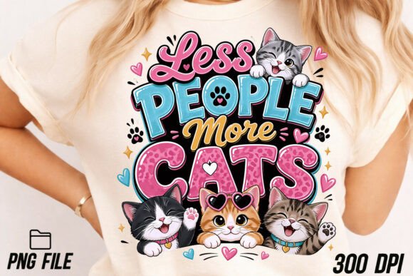 Funny Less People More Cats Kitten PNG: A Designer's Guide