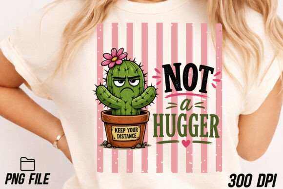 Not a Hugger Cactus: A Guide to This Sarcastic PNG Design