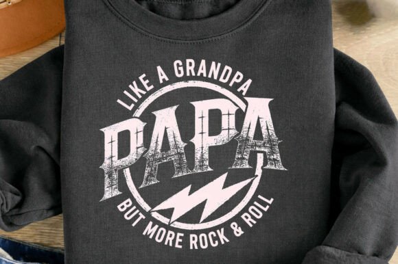 Papa Like a Grandpa Rocker Dad: A Vintage Font with Attitude