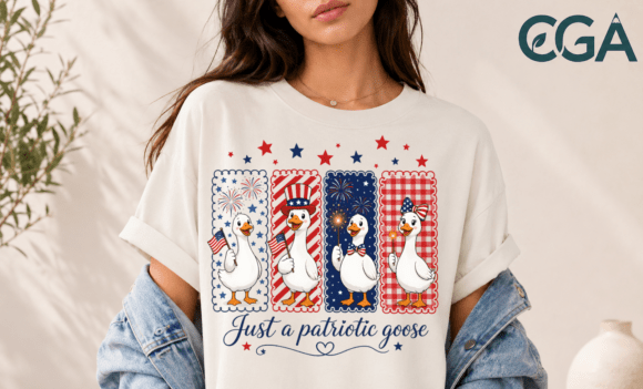 Patriotic Goose 4th of July PNG: Festive Charm for Your Designs
