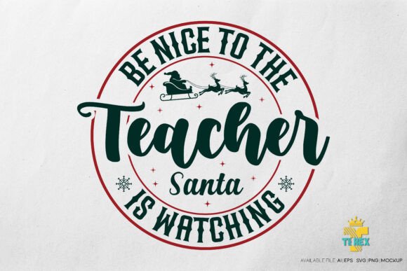 Teacher Santa Christmas T-shirt: Festive Design for Educators